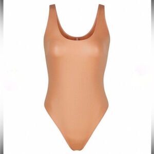 SKIMS Wet Jersey Tank BodySuit Ochre